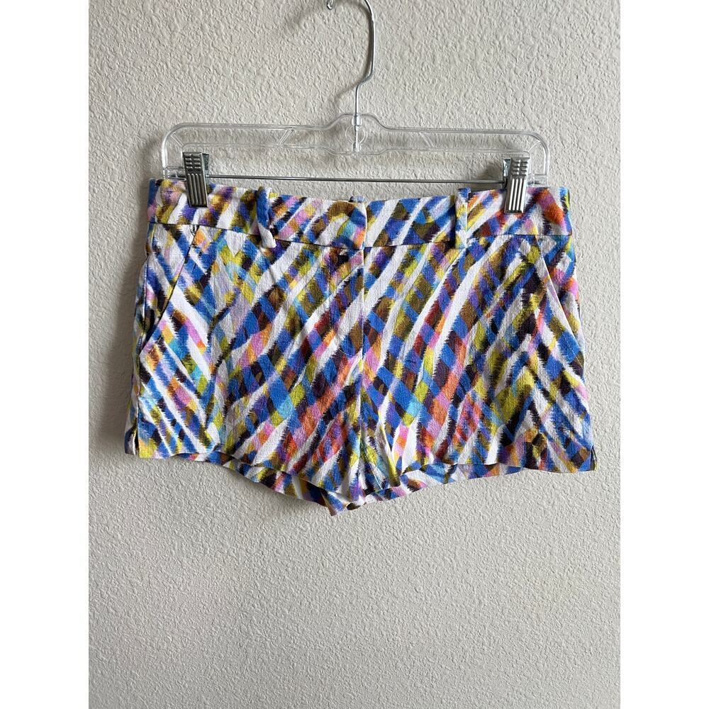Trina Turk Colorful Zebra Print Shorts Women's 4 Rainbow Summer Bold Statement - Picture 2 of 10